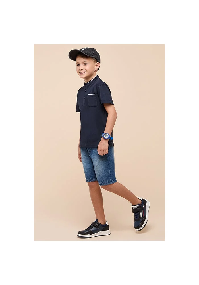 R&b Faded Denim Shorts with Drawstring Waist