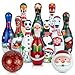 AORZIT Christmas Bowling Set for Kids Toddler Party Supplies Christmas Bowling Game for Kids Bowling Pins Bowling Balls for Family Indoor Outdoor Party Games Kids Party Decor Winter Holiday Games for Kids - Image 3