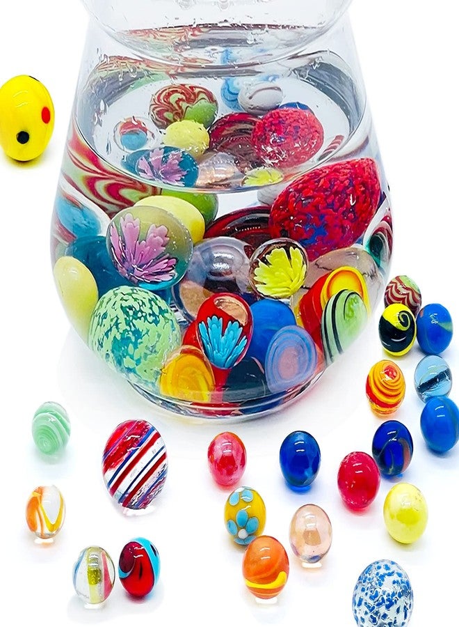 Miutrue 100 Assorted Marbles Bulk Cheap for Kids Ages 4-8-12 Play Marbles Physical Therapy Glow in The Dark Glass Marbles - Image 3