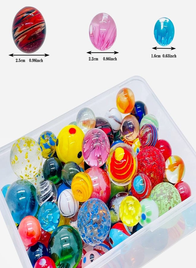 Miutrue 100 Assorted Marbles Bulk Cheap for Kids Ages 4-8-12 Play Marbles Physical Therapy Glow in The Dark Glass Marbles - Image 2