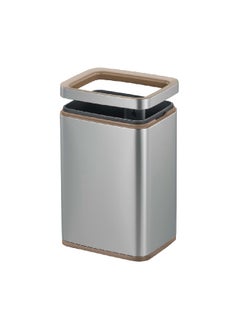 EKO Non-Slip Base Mess Free Laguna Open Top Bin Silver 20 L EK9082MMT-20L 