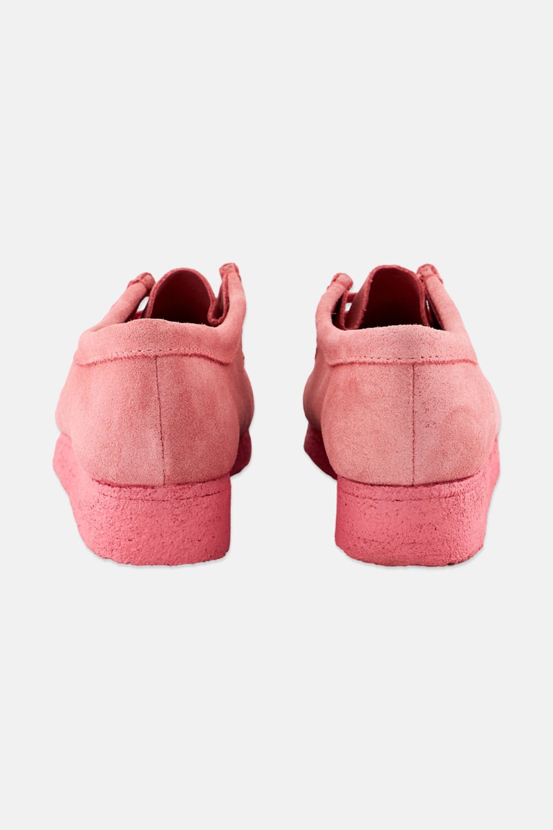 clarks Women Standard Wallabee Lace Up Suede Casual Shoes, Bright Pink  - Image 2