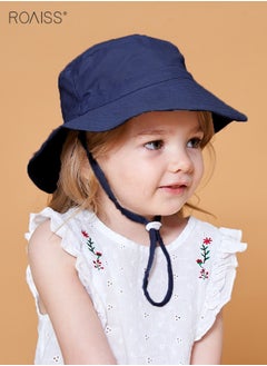 roaiss 2 Pack Kids Sun Hat Baby Wide Brim Cap Summer Beach Bucket Hat Infant Foldable Fishing Hat Adjustable Toddler Hat  - Image 2