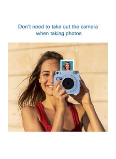 Y&D Square SQ1 Case - Protective for Fujifilm Instax Instant Camera PU Leather Cover with Adjustable Shoulder Strap Blue  - Image 5