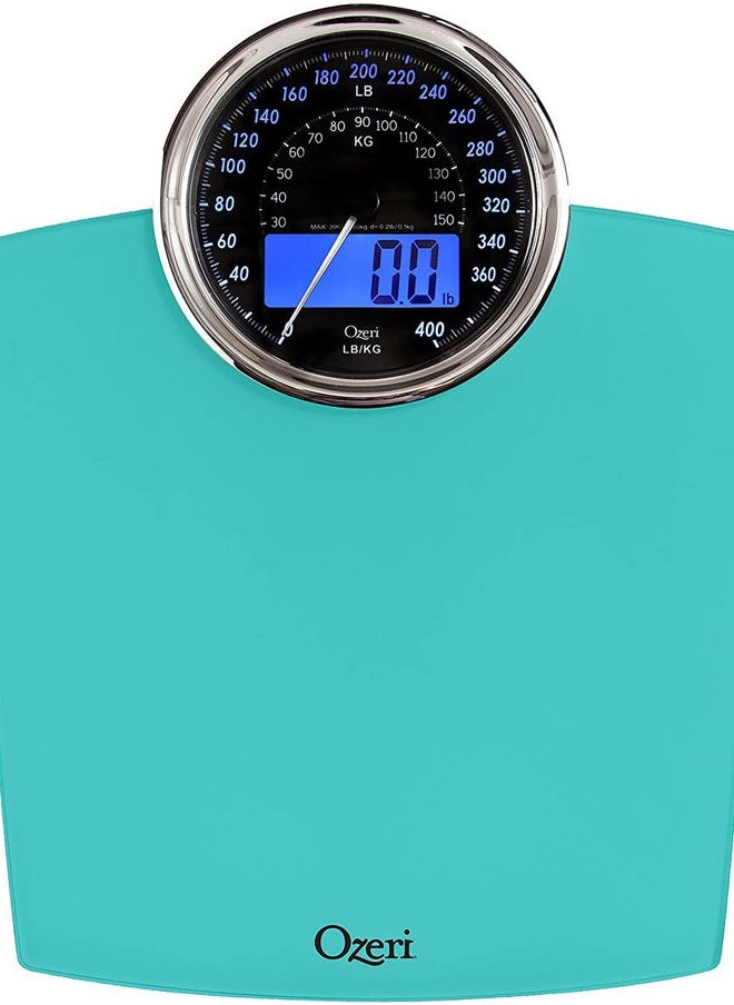 Ozeri - Rev 400 lbs Weight Scale with Electro-Mechanical Weight Dial and 50 gram Bath Scale Sensors (0.1 lbs / 0.05 kg) - Image 1