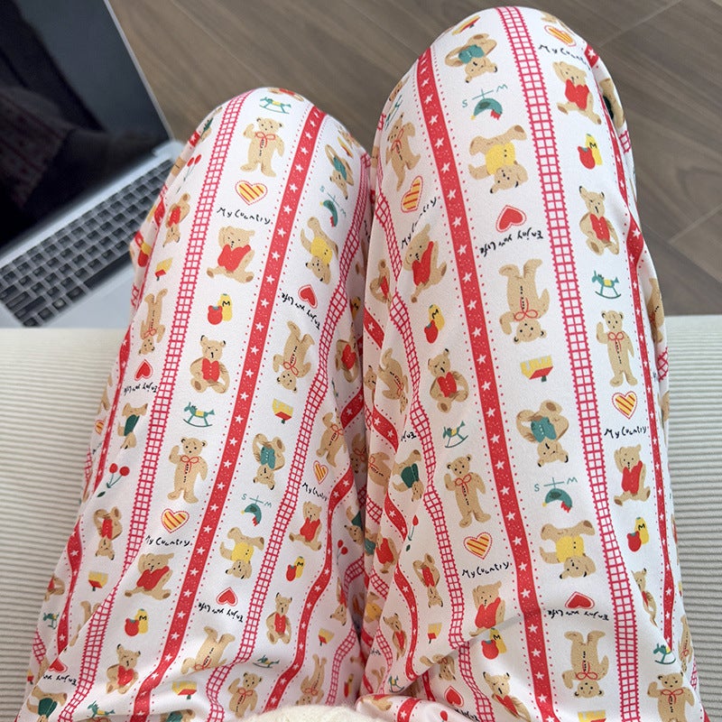 Hello Kitty Ins Style Cartoon Japanese-Style Pajama Pants For Female Students Early Autumn Mosquito-Proof Pants Cute Dormitory Casual Pants Walking Pants - Image 1