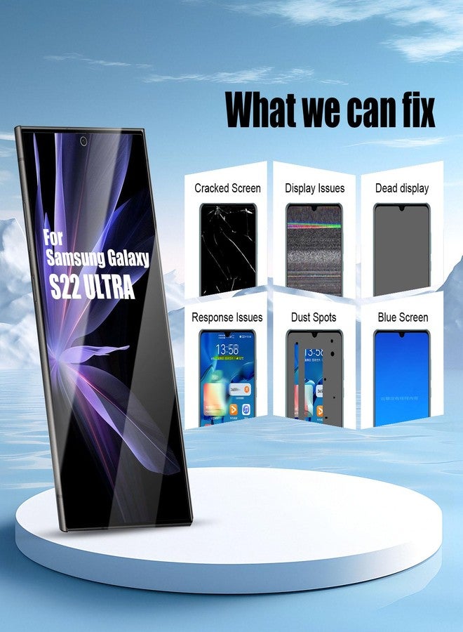 شاشة LCD بديلة لهاتف سامسونج جالاكسي S22 ألترا 5G، شاشة لمس رقمية مع إطار، طقم أدوات، موديل S908U وS908B، إصدار أمريكي، أسود (بدون بصمة). - Image 3