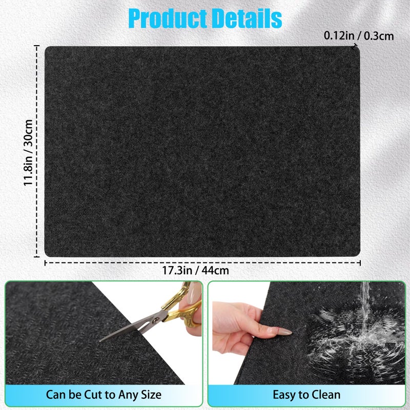 KIDOT 2 Pcs Heat Resistant Mat for Air Fryer, 12" x 17" Thickened Kitchen Countertop Protector Mat Cut to Fit, Non Slip Heat Proof Pad with Sliding Function for Blender, Coffee Maker, Toaster, Microwave - Image 2