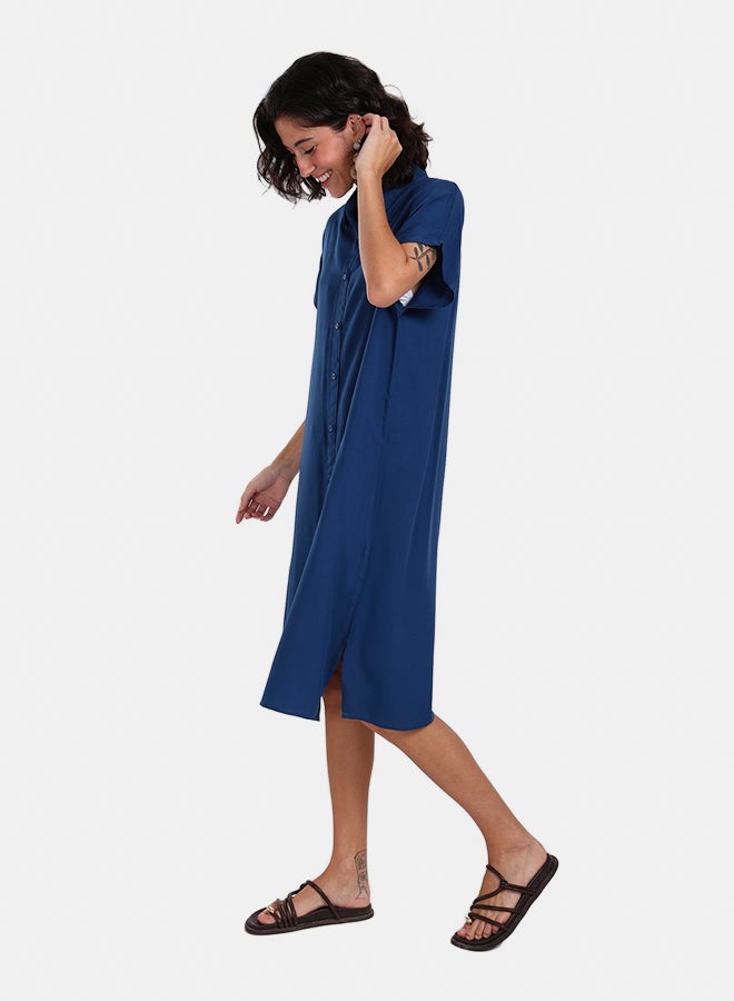 Clue Short Sleeves Midi Dress - Image 3