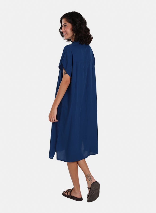 Clue Short Sleeves Midi Dress - Image 4