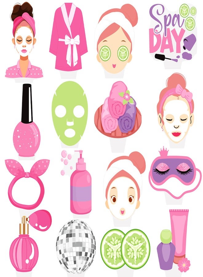 umoni Spa Cupcake Toppers Spa Party Decorations 48PCS Eye Mask Cake Decorations Spa Day Cupcake Picks Make Up Party Decorations for Girls Spa Theme Bridal Shower Supplies - Image 2