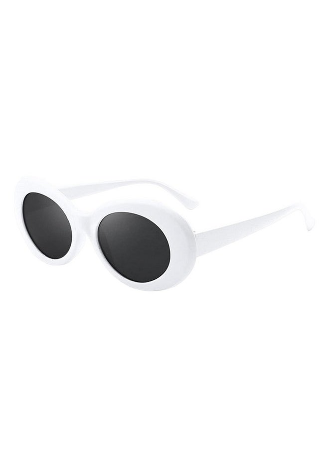 Lxnoap Bold Retro Oval Mod Thick Frame Sunglasses, Retro Y2K Oval Sunglasses Oval Retro Mod Kurt Cobain Sunglasses Round Lens Clout Glasses Googles Uv Protection Sun Glasse For Teens Women Men  - Image 1