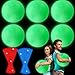 HI-BOOM Hiboom 110 Pcs 10 Inch Glow in The Dark Kickballs Dodgeballs Set Includes 6 Pcs Playground Ball with Pump 100 Glow Sticks Storage Bag for Playground Backyard Outdoor Indoor - Image 2