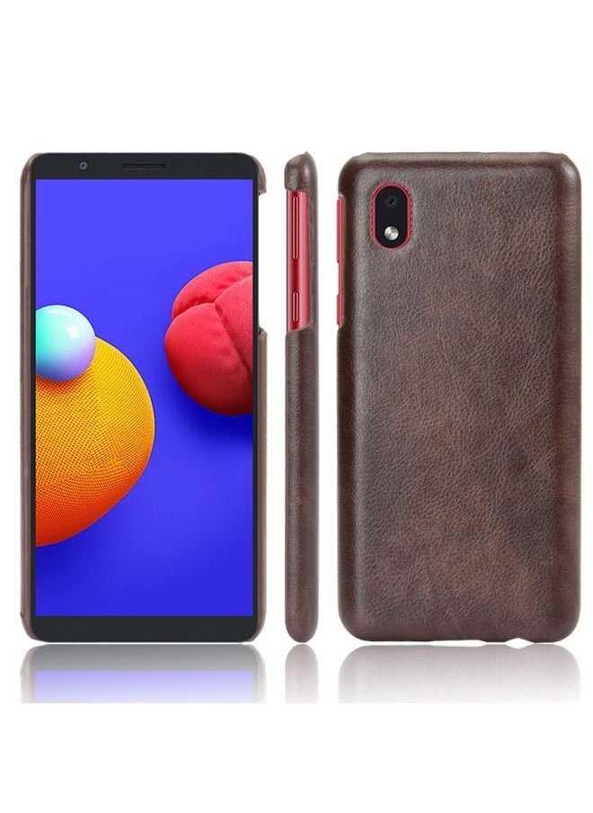 Generic - Case Cover For Samsung Galaxy A01 Core / M01 Core Shockproof Litchi Texture PC + PU Case Brown - Image 1