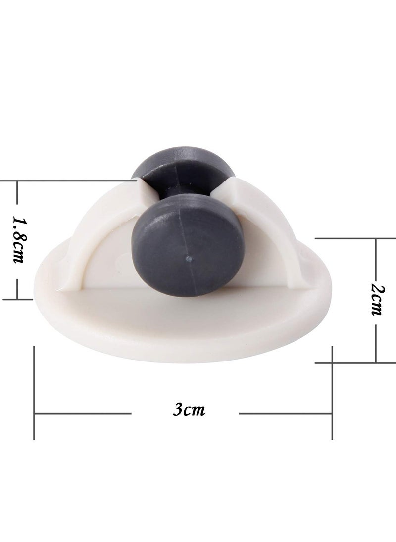 Generic - Self-Adhesive Mini Pulleys for Storage Boxes - 8 Pack White Non-Rotating Bottom Rollers for Easy Movement of Trays, Trash Cans, and DIY Projects - Single Row Design. - Image 1