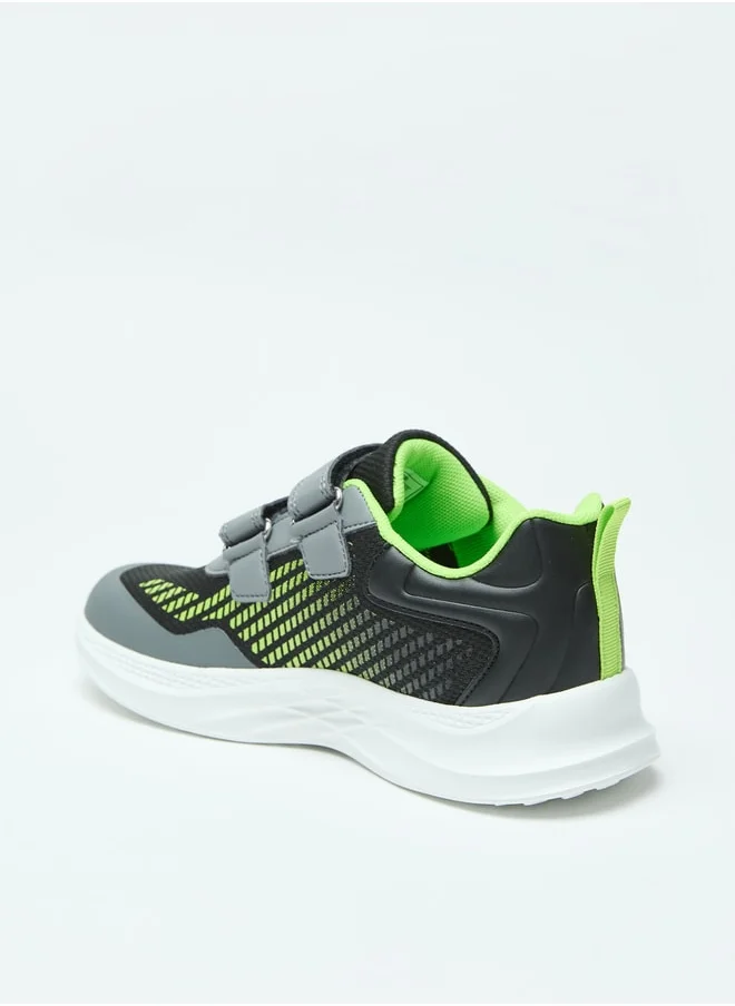 Oaklan by Shoexpress Mesh Textured Sports Shoes with Hook and Loop Closure