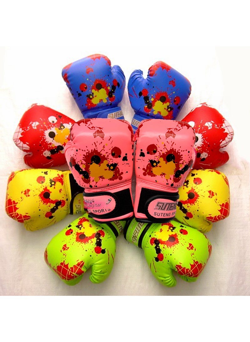 Generic Sagitar map childrens boxing gloves one-time molding sponge liner fight training Sanda childrens boxing gloves Green