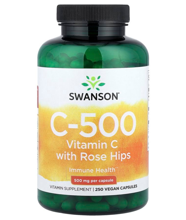 C-500 Vitamin C With Rose Hips 250 Vegan Capsules