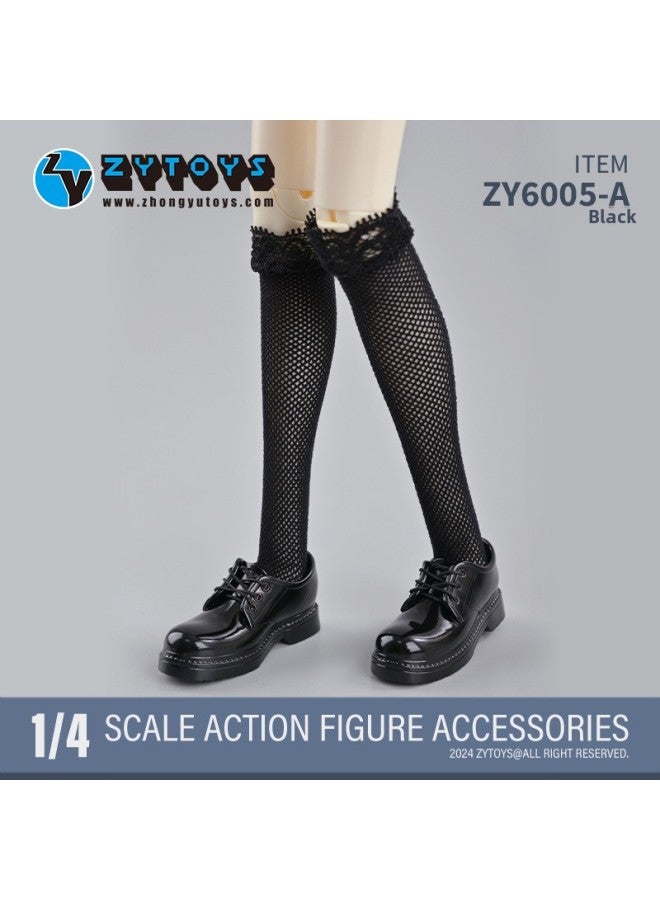 ZYTOYS 1/4 BJD OBJ OB Shoes Socks Student Shoes Doll Ring Accessories Handmade Figure-Height:black Socks - Image 3