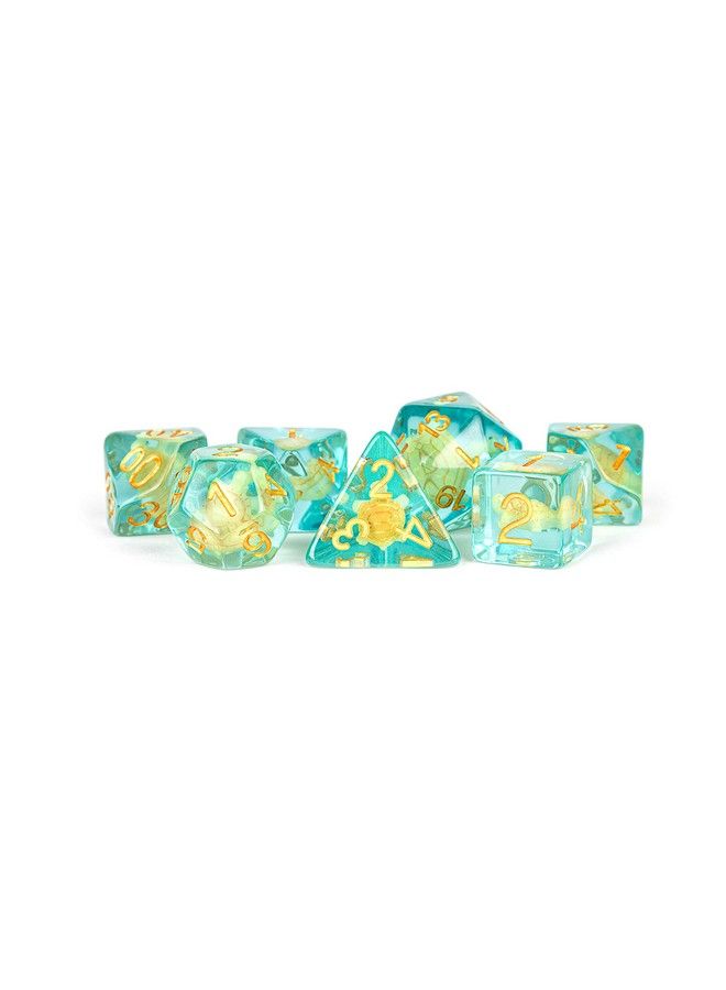 Metallic Dice Games مجموعة نرد ديس 16 مم من الراتنج: نرد السلحفاة لألعاب تقمص الأدوار في زنزانات وتنانين - Image 1