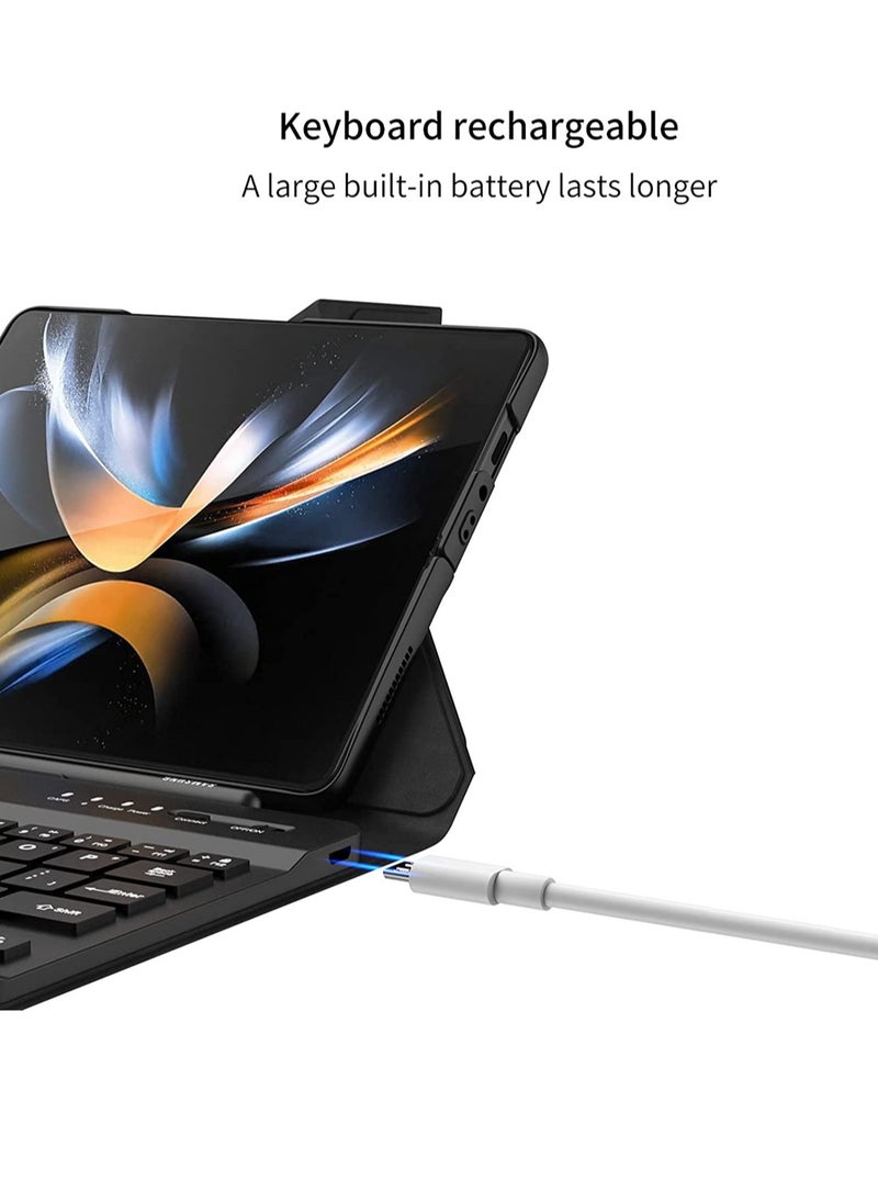 ELTRAZONE - Samsung Galaxy Z Fold 4 Bluetooth Compatibility:  Ensure that the case is designed specifically for your tablet model, with precise cutouts for buttons, ports, cameras, and other features.Keyboard Cas - Image 1