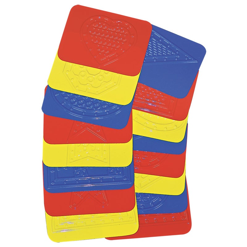 Roylco Teach Me Shapes Rubbing Plate 4 X 514 in Set of 16 - Image 1