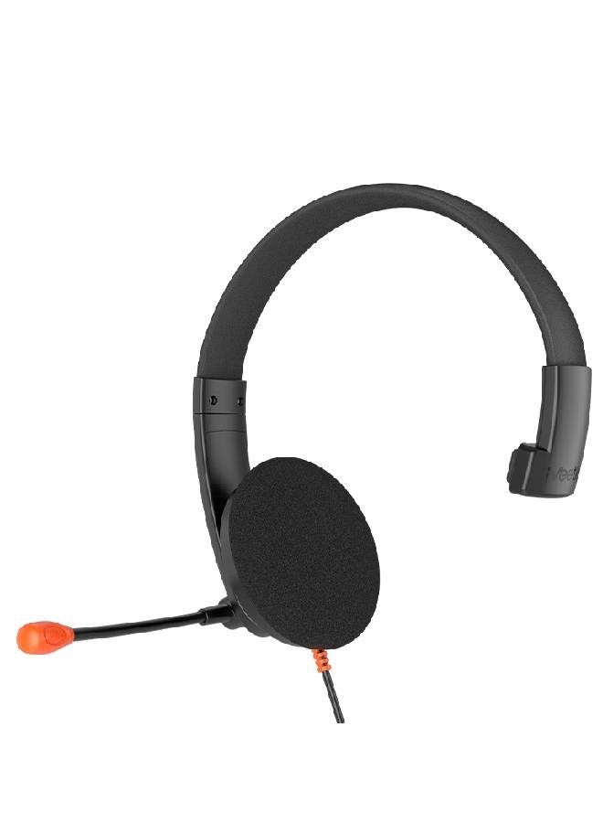 Meetion USB Single Ear Telephone Headset - HP002U, Black - Image 2