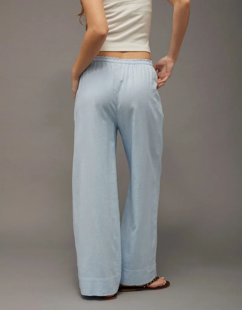 امريكان ايجل بنطلون كتان بخصر مرتفع وقصّة مريحة