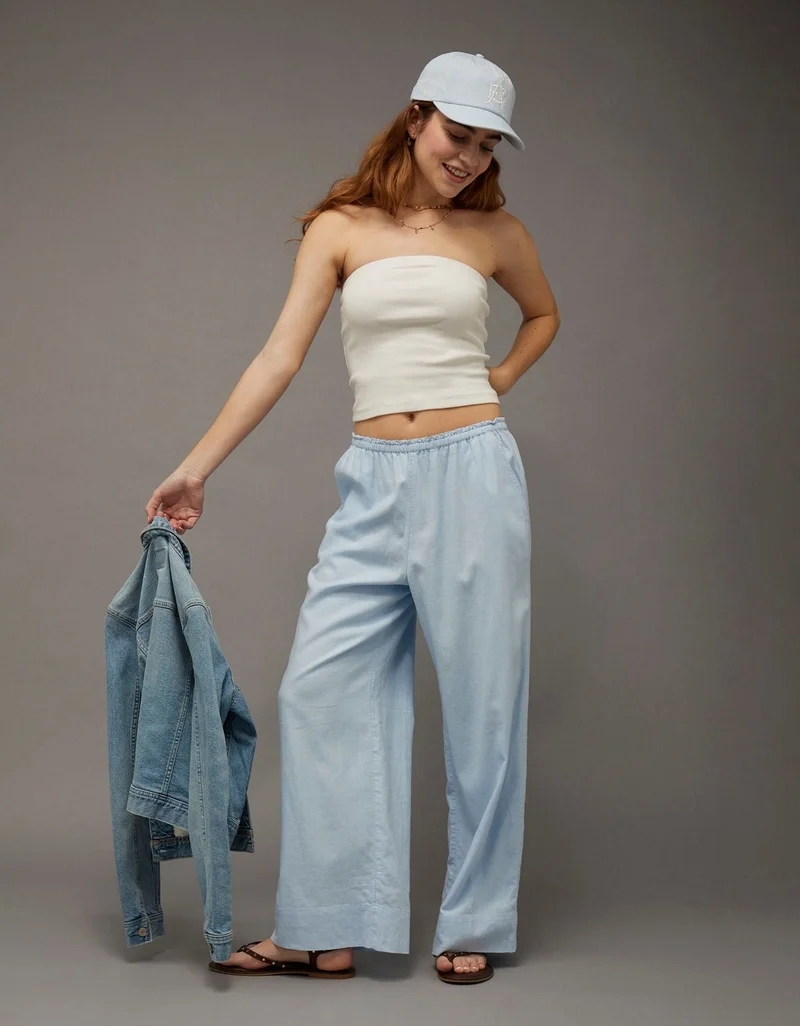 AE High-Waisted Linen Easy Pant