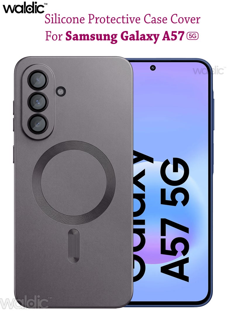 Waldic Samsung Galaxy A57 5G Premium Case | Premium Silicone Case Cover Designed for Samsung Galaxy A57 5G | Samsung Galaxy A57 5G Case Camera and Drop Protection Thin Protective Back Cover Case for Samsung Galaxy A57 5G - Grey - Image 1