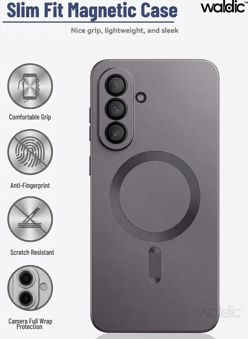 Waldic Samsung Galaxy A57 5G Premium Case | Premium Silicone Case Cover Designed for Samsung Galaxy A57 5G | Samsung Galaxy A57 5G Case Camera and Drop Protection Thin Protective Back Cover Case for Samsung Galaxy A57 5G - Grey - Image 2