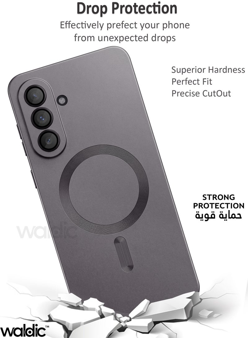 Waldic Samsung Galaxy A57 5G Premium Case | Premium Silicone Case Cover Designed for Samsung Galaxy A57 5G | Samsung Galaxy A57 5G Case Camera and Drop Protection Thin Protective Back Cover Case for Samsung Galaxy A57 5G - Grey - Image 3