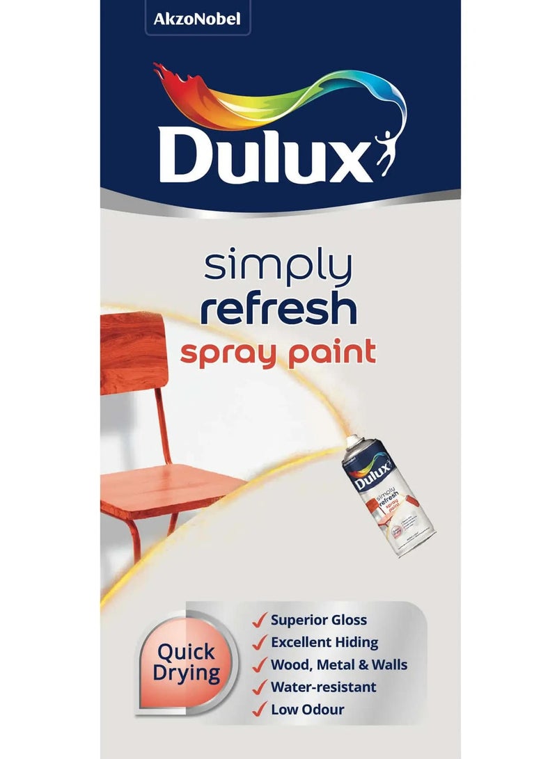 Dulux Simply Refresh Spray Paint 400 ML Gloss Machine Grey - Image 2
