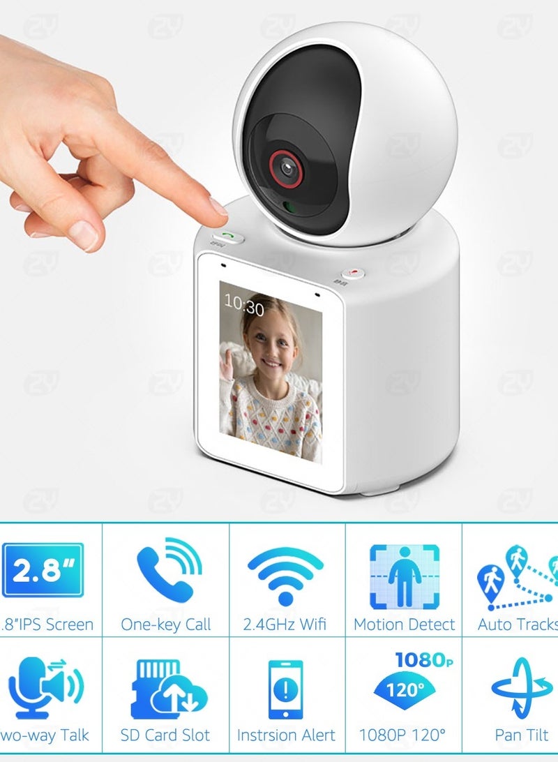 كاميرا PT لمكالمات الفيديو بتقنية WIFI عالية الدقة بالكامل مع اكتشاف مجسم للمكالمات بنقرة واحدة ورؤية ليلية بالأشعة تحت الحمراء عن طريق تطبيق الهاتف المحمول - Image 2