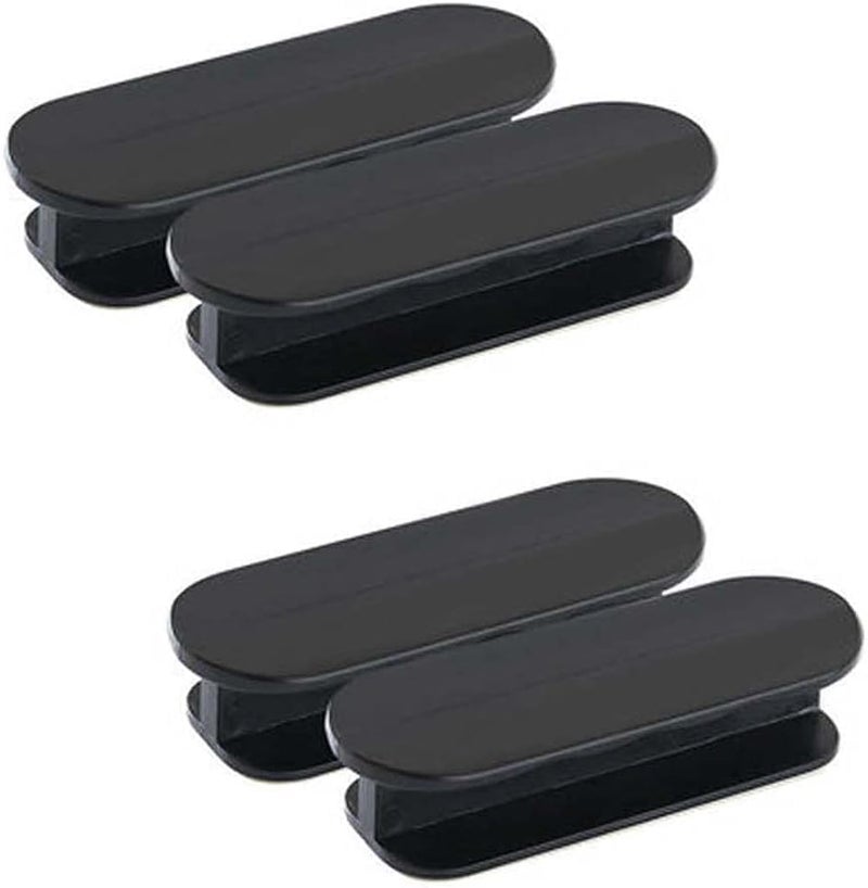 KPNG Self-Stick Instant Cabinet Drawer-Humanity Handle Helper Auxiliary for Kitchen Cabinet Knobs, Window Sliding Door-Wardrobe Push Pull Helper Stick-on Handles (Black, Pack of 4) - Image 1