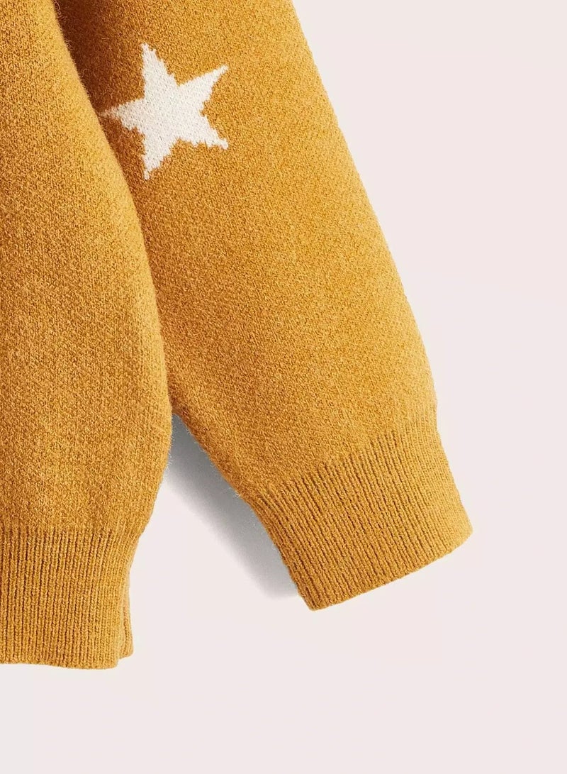 Toddler Boys Star Pattern Sweater - Image 4