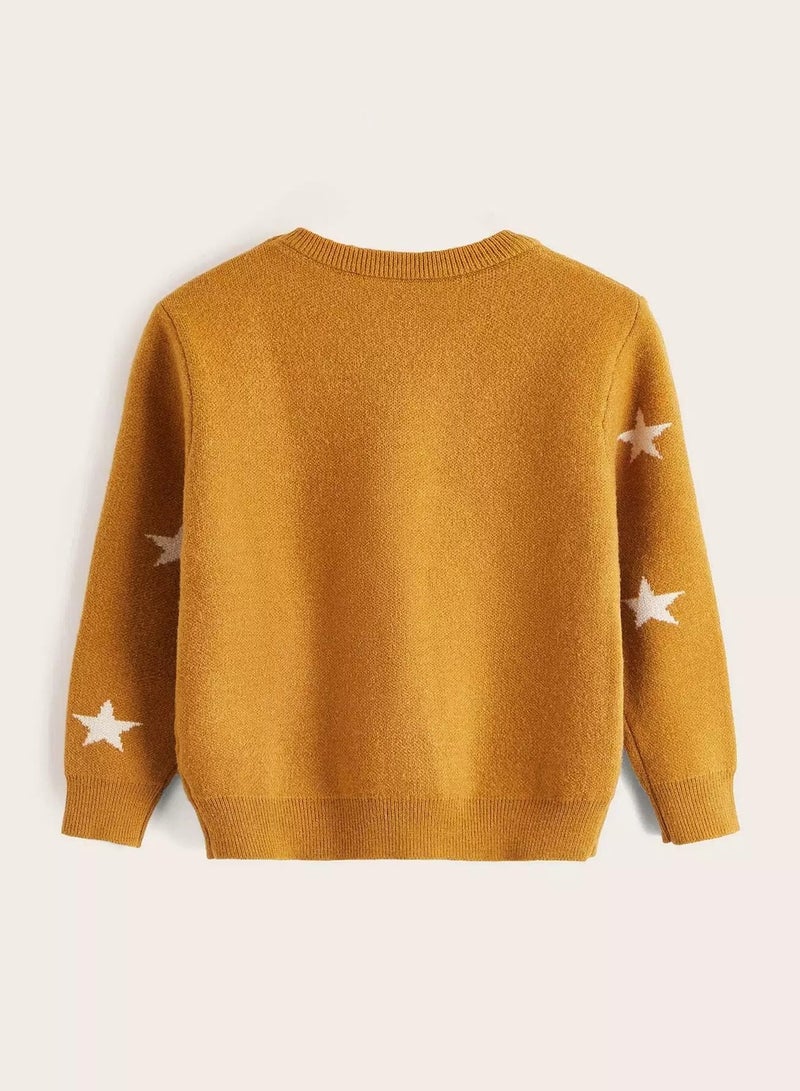 Toddler Boys Star Pattern Sweater - Image 2
