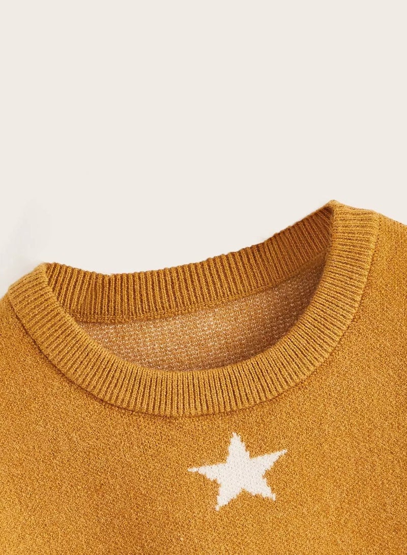 Toddler Boys Star Pattern Sweater - Image 3