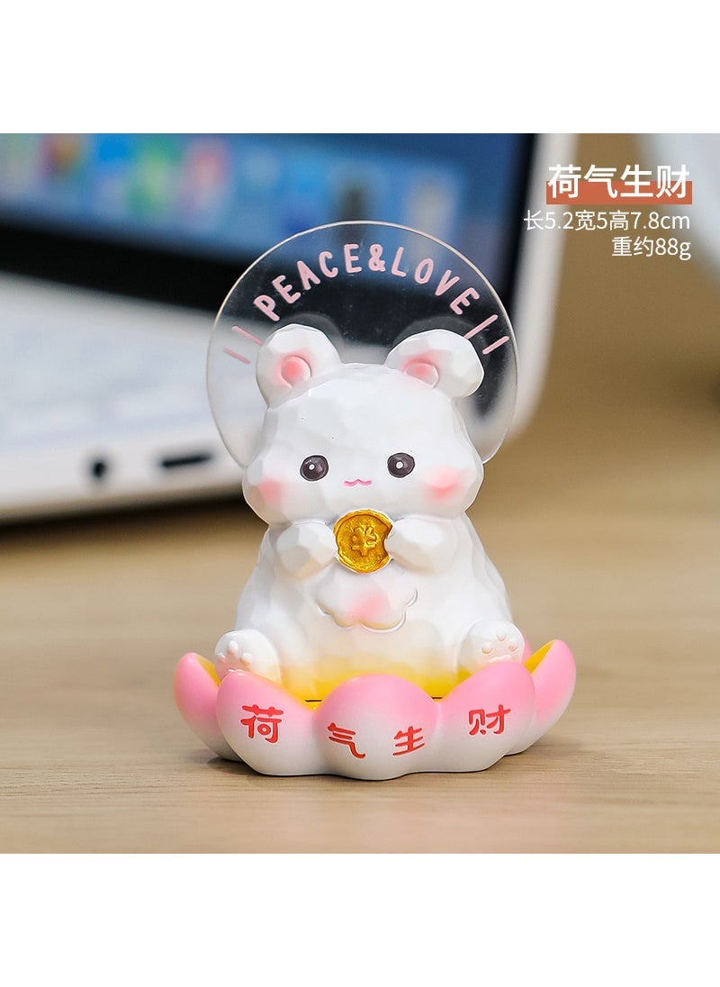 Cute Emotion Lotus Figurine Desk Decor The Lotus makes money 