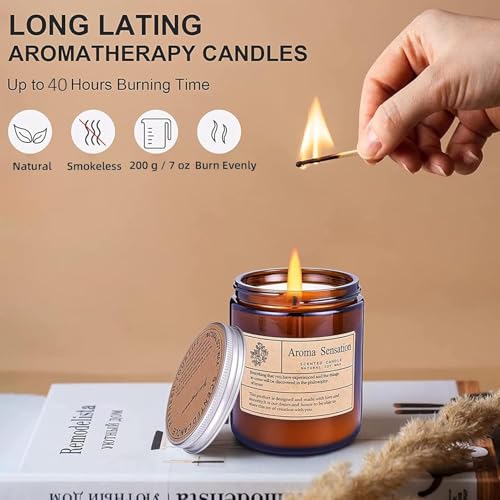 VERVENIX Pack of 2 Aroma Sensation Scented Candle – Delicate Aroma | Natural Soy Wax & Essential Oils | Long-Lasting Candle for Relaxation, Meditation & Home Decor - Image 3