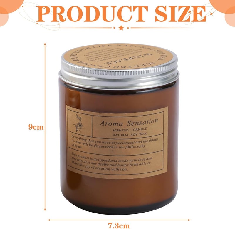 VERVENIX Pack of 2 Aroma Sensation Scented Candle – Delicate Aroma | Natural Soy Wax & Essential Oils | Long-Lasting Candle for Relaxation, Meditation & Home Decor - Image 2