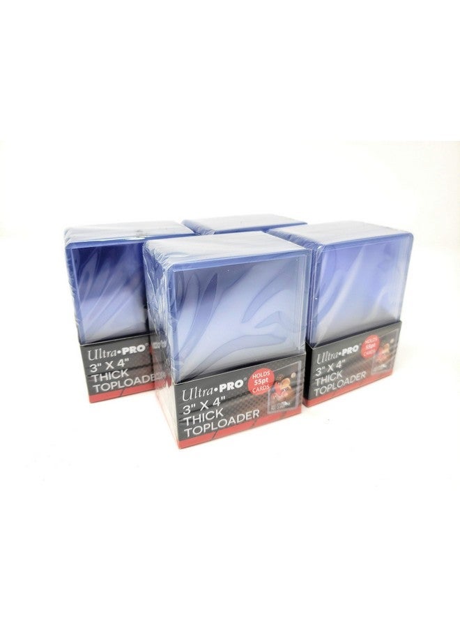 Ultra Pro 4 55pt Top Loaders - 25 Toploaders Per Pack (100 Total) - Thick Action Packed Baseball, Football, Basketball, Hockey, Gaming - Image 2