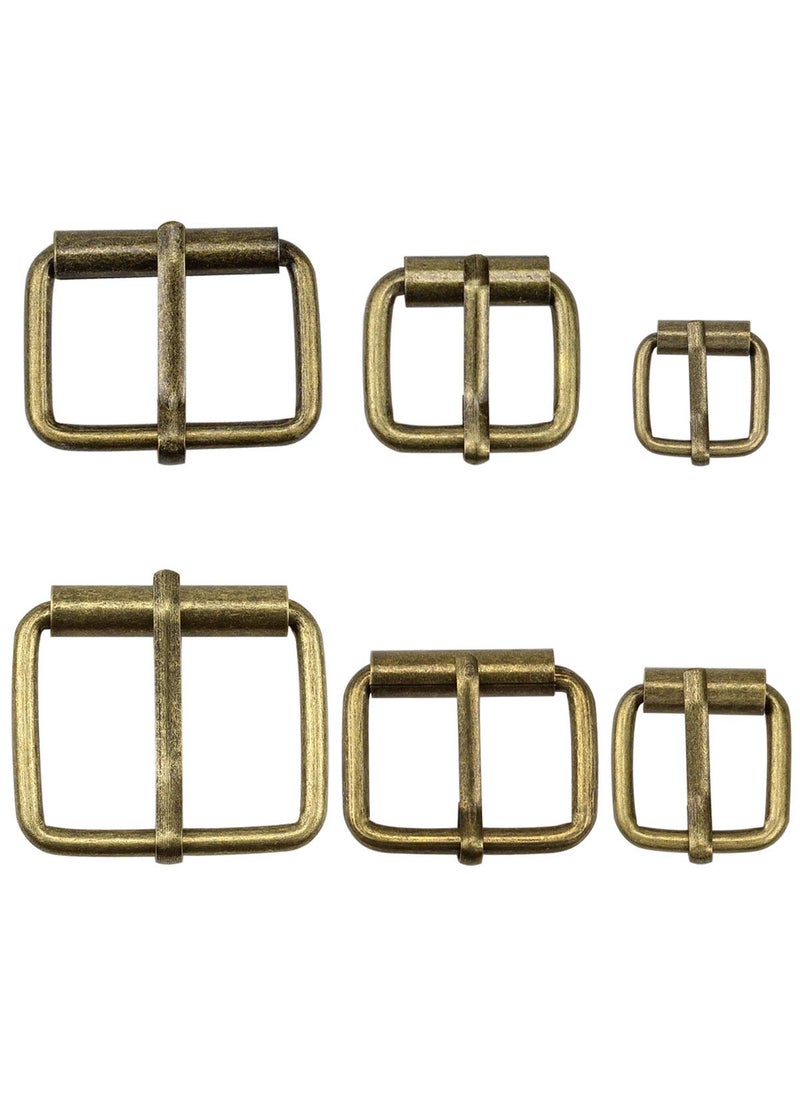 Hysagtek Hysagtek Brass Buckles 60 Pcs Roller Buckles Belts Hardware Pin Buckle for Bags Leather Belt Strap Hand DIY Accessories 6 Size  13 118 1 079 059 051 Bronze Metal 