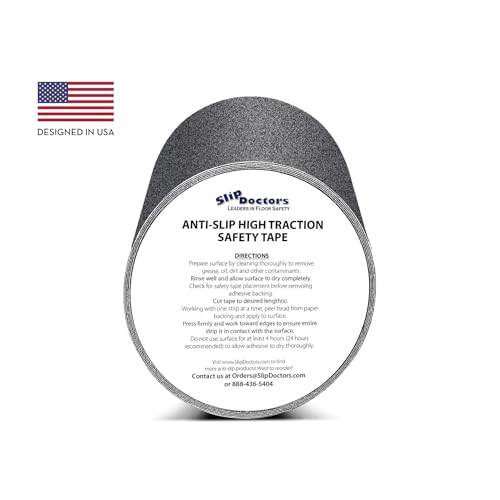 Slip Doctors Anti-Slip Tape for Stairs, Ramps & Decks (12" x 15 FT) – Roll of High Traction Adhesive Grip Tape for Cutting Non-Skid Step Strips – Indoor or Outdoor - Image 5