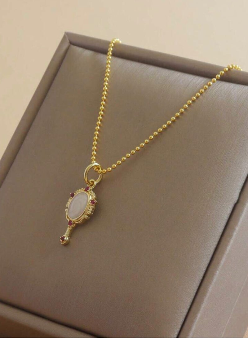 إيكوال سلسال نسائي بتصميم عصري وأنيق باللون الذهبي - Image 1