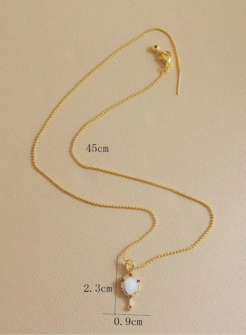 إيكوال سلسال نسائي بتصميم عصري وأنيق باللون الذهبي - Image 4