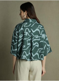 Dennis Lingo Relaxed Fit Green Top – Stylish and Comfortable  - Image 3