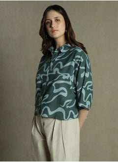 Dennis Lingo Relaxed Fit Green Top – Stylish and Comfortable  - Image 2