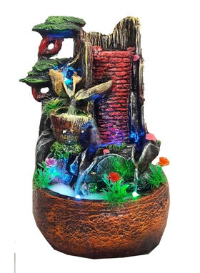 FASHERATI Noman Microfiber Water Fountain 36x 18 x 18 cm Multicolour  - Image 2