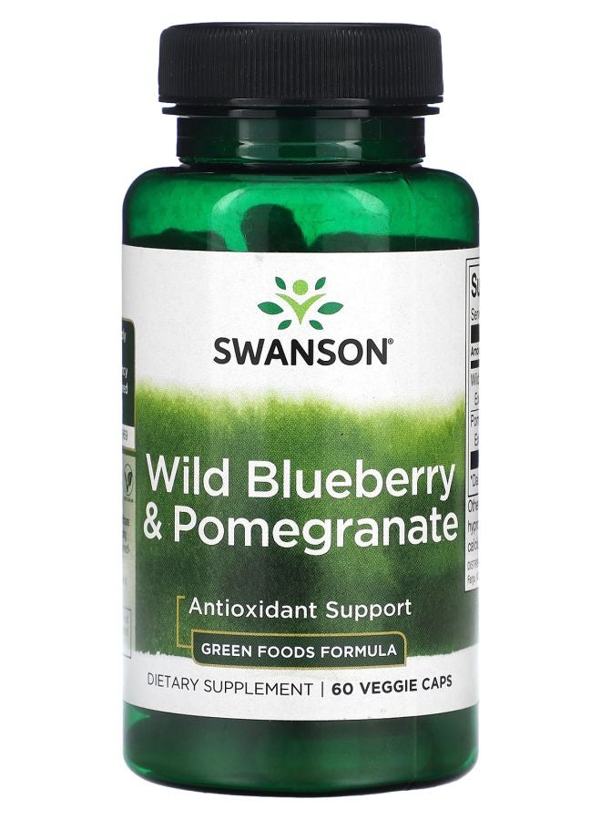 SWANSON Wild Blueberry & Pomegranate 60 Veggie Caps